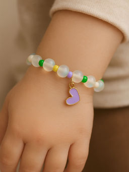 Цена за 2 шт. Браслет детский «Выбражулька» кошачий глаз бусина 8 мм, разноцветный