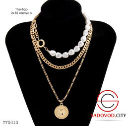 Комбинированное тройное ожерелье с монеткой - Zum ming фото 2