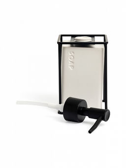 Диспенсер для жидкого мыла 7,5x7,5x17 белый керамика