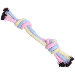 Цена за 6 шт. Игрушка - канат для собак мелких и средних пород "ЛЮБИМЫЙ БРО", цвет как на фото, 25см / 40гр (лейбл)