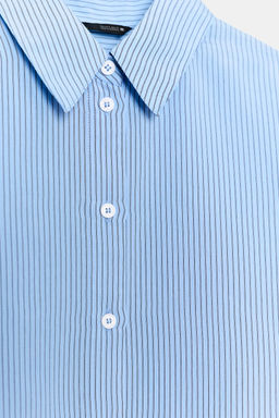 CAMISA OVERSIZE RAYAS / Azul - Zara фото 9