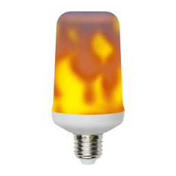 LED-L60-6W/FLAME/E27/FR PLD01WH Лампа светодиодная декоративная с типом свечения эффект пламени. Форма цилиндр, матовая. Картон. ТМ Uniel.