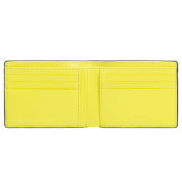 Итальянский кожаный кошелёк DuDu серии Caprera | черно-желтый - Dudubags фото 3