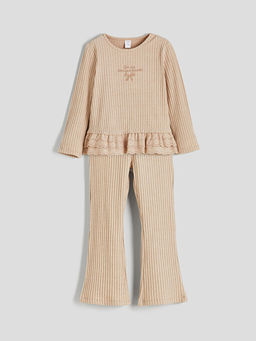 Bisiklet Yaka K?z ?ocuk Ti??rt ve Tayt