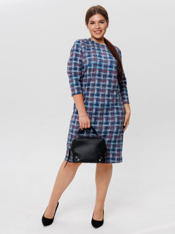 Платье женское П-188 (футер с лайкрой) Синяя - Elenatex фото 19