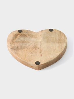 Блюдо в форме сердца Мудрый слон, 20.5?20?2.3 см, дерево манго