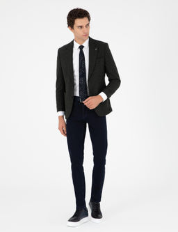 Темно-зеленая приталенная куртка из смесовой шерсти - Cacharel фото 4