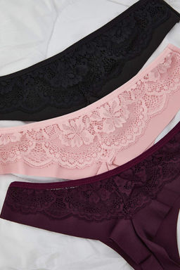 Pembe-Cok Renkli 3lu Micro Bask?l? Tanga Kulot THMAW26KU00042 - Trendyolmilla фото 2