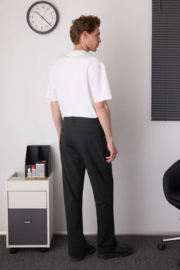 Siyah Erkek Yeni Italyan Kesim Kumas Pantolon TMNAW26PL00016 - Trendyolmilla фото 33