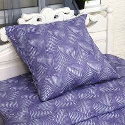 Постельное бельё 2 сп Иллюзия, сине-фиолетовый, 175х210 см, 175х210 см, 70х70 см 2шт, бязь, 105 г/м, 100% хлопок - Атра фото 3