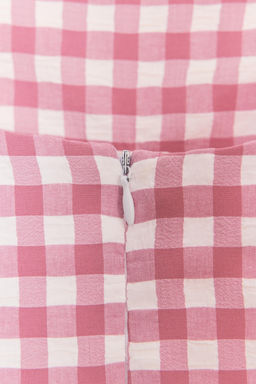 GINGHAM CHECK DRESS WITH BOWS