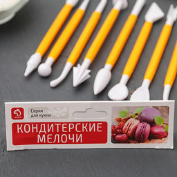 Цена за 2 шт. Набор инструментов для работы с мастикой Доляна, 8 шт., МИКС  фото 3