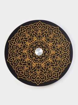 Подставка для торта вращающаяся Magistro Восток, d=32 см, стекло, чёрная  фото 2