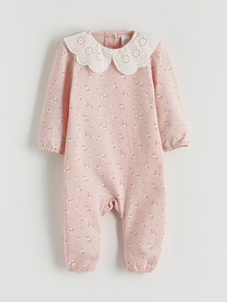 Bebe Yaka ?i?ekli K?z Bebek Tulum