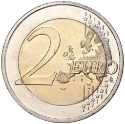 2 евро 2015 года F Германия Федеральные земли Германии  Гессен (Церковь Святого Павла во Франкфурт-на-Майне)
