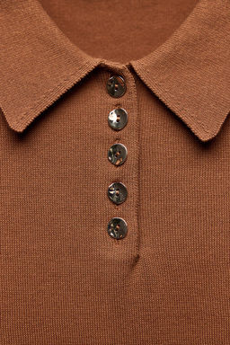 PLAIN KNIT POLO SHIRT - Zara фото 7