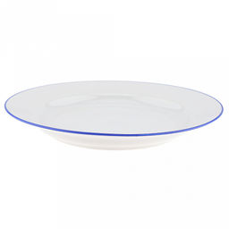 Тарелка мелкая фарфоровая Озеро д240мм, h35мм, гладкий край, отводка краской (Россия)
