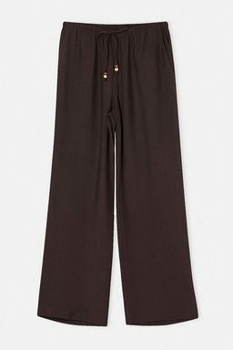 Koyu Kahverengi Modal Wideleg Genis Paca Pantolon TWOSS26PL00105