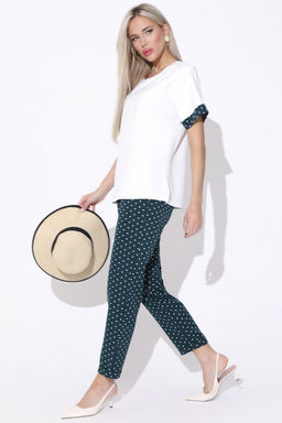 Брюки Саббиани (горох изумруд) - Эльза фото 8