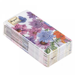 Салфетки бумажные "Bouquet Original de Luxe" 33х33см, 2-х слойные, 20 штук в упаковке, 100% целлюлоза, "Чудесный букет" (Россия)