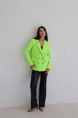 10557 Жакет двубортный неоново-зелёный - Martichelli фото 23