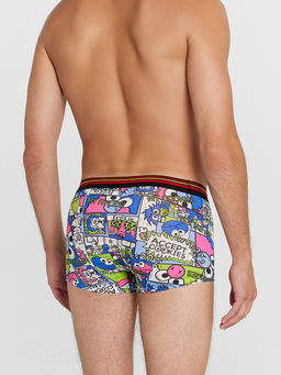 Цена за 2 штуки! Трусы мужские боксеры с принтом в виде разноцветного комикса - Mark formelle фото 3