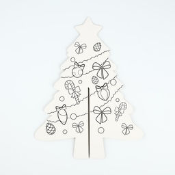 Ёлка раскраска настольная на новый год Волшебный оленёнок, новогодняя заготовка для творчества - Школа талантов фото 3