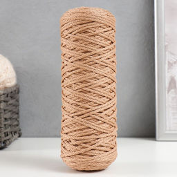 Шнур для вязания "Классик" без сердечника 100% полиэфир ширина 4мм 100м (св.бежевый)