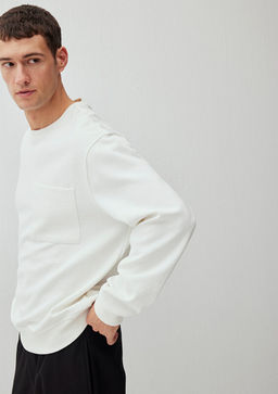 Beyaz Sweatshirt - Mavi фото 3