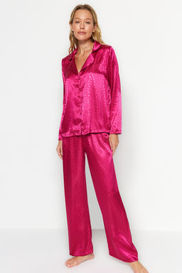 Beyaz Zebra Desenli Saten Dokuma Pijama Tak?m? THMAW24PT00001 - Trendyolmilla фото 18