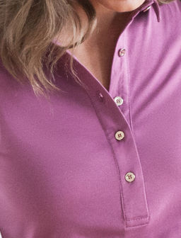 Трикотажная блузка-поло из премиального хлопка. - Vilatte фото 2