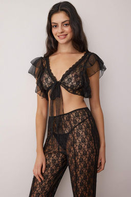 Siyah Dantel Kaps?z Ic Camas?r? Tak?m? THMAW26CC00030 - Trendyolmilla фото 2