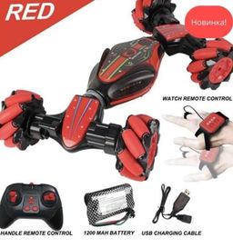 Машинка перевертыш Weishengda RC Stunt Car Red 42 см муз/свет вращение 360. движение боком. управлен - Buro фото 2