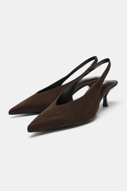 SLINGBACK KITTEN HEEL SHOES - Zara фото 4