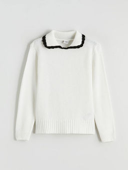 Polo Yaka K?z ?ocuk Kazak