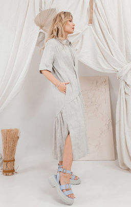 Платье AMORI 9647 светлый лен  фото 3