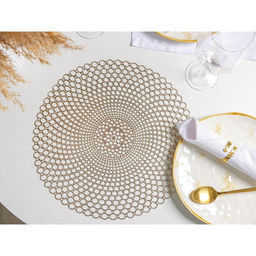 Цена за 12 шт. Салфетка сервировочная на стол Роса, 3838 см, цвет золотой