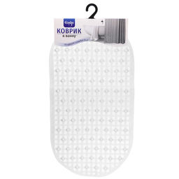 Коврик в ванну 64х34 "Куба" белый
