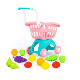 Тележка для маркета Мини + набор продуктов №15 (12 элементов) (в сеточке) - Полесье фото 3
