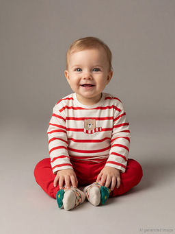 Bask?l? K?z Bebek Sweatshirt ve E?ofman Alt?