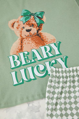 Mint %100 Pamuklu Ay?c?kl? Sortlu Orme Pijama Tak?m? THMSS25PT00409