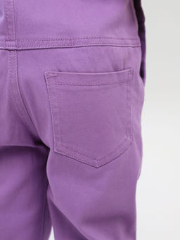 Полукомбинезон джинсовый для девочек - Синий мир фото 14