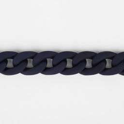 Цепочка для сумки, пластиковая, матовая, 17×23 мм, 120 см, тёмно-синяя