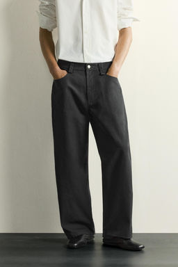 JEANS STRAIGHT RELAXED FIT / Negro - Zara фото 2