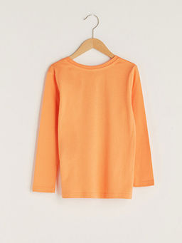 Bisiklet Yaka Bask?l? Uzun Kollu Erkek ?ocuk Ti??rt - Waikiki фото 2