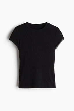 Camiseta de canal? con ribetes de encaje - H&m фото 3