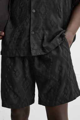 GEOMETRIC PRINT JACQUARD BERMUDA SHORTS - Zara фото 16