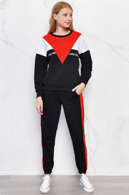 Арт. 2307 Костюм с брюками женский 46-52 (4 шт) Цвет:верх-черный, белый, малина, низ-черный, малина - Калинка фото 18