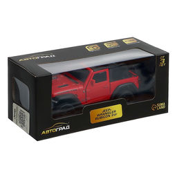 Машина металлическая JEEP WRANGLER, 1:32, инерция, цвет матовый красный - Автоград фото 5