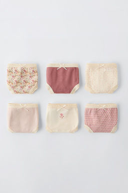 AGES 6-14 YEARS/ 6-PACK OF FLORAL PRINT BRIEFS - Zara фото 5